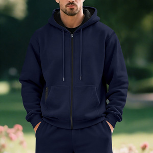 Sweat-shirt à capuche en polaire pour homme, logo personnalisé, manches longues, style sport, pour le marché européen et américain des boutiques indépendantes. - Product Image 3