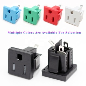 USA JPN loại công nghiệp cắm với 125V <span class=keywords><strong>15A</strong></span> Ổ cắm điện Bảng điều chỉnh núi AC Outlet PVC 3 pin tầng ổ cắm đuôi chế biến - Product Image 5