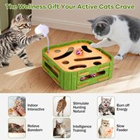 Jouet de labyrinthe en bois écologique et durable pour chats d'intérieur - Soulagement de l'ennui et enrichissement interactif