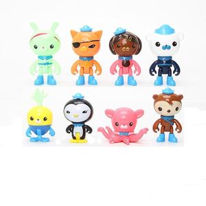 Jouets à collectionner modèle de dessin animé personnalisable Poke Mon 8 pièces Octonauts Kwazii gâteau décoration poupée figurines d'action - Product Image 1