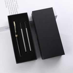 Sang Trọng Kim Loại Gel Mực Bút Thiết Lập Biểu Tượng Tùy Chỉnh Nhiều Màu Đôi Refill 2 Thêm Mực Đen Nạp Bán Buôn Khuyến Mãi Hộp Quà Tặng Cho - Product Image 3