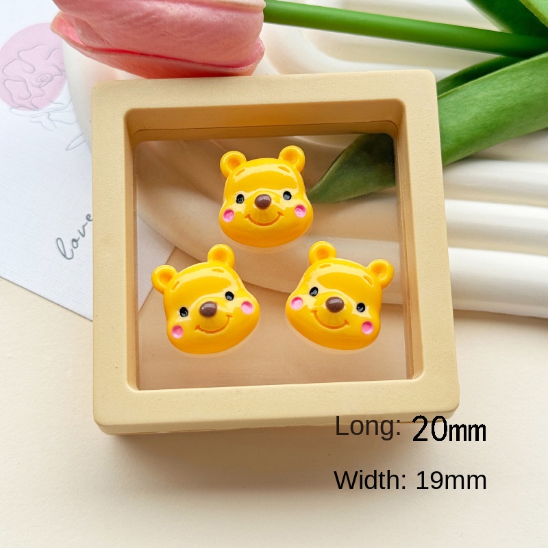 Little Yellow Bear head 20*19mm