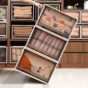 Caja de Almacenamiento Tipo Cajón, Transparente, de Plástico, Rectangular, Organizador de Ropa y Ropa Interior para el Hogar, Fácil de Limpiar, Tipo Vertical - Product Image 2