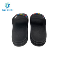 L & J Schuh OEM Hochwertige Gummi pantoffeln Luftblas rutschen für Männer 3D Raised Embossed Logo Slides Schuhe