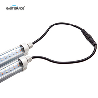 Grosir Pabrik T8 LED tumbuh cahaya tabung aluminium Heatsink dalam 15W 23W 30W 36W LED ganda untuk pertanian vertikal