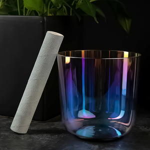 Mangkuk bernyanyi kristal 6 inci produk kuarsa mangkuk suara Set perkusi instrumen Alchemy terapi penyembuhan suara 7chakra - Product Image 2