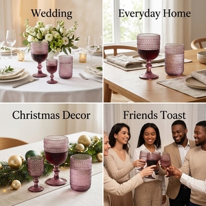 Lot de Verres à Vin Vintage pour Mariage – Ensemble de Flûtes à <span class=keywords><strong>Champagne</strong></span> et Gobelets en Cristal Sans Plomb - Product Image 6
