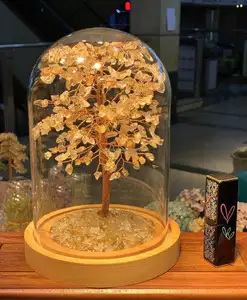 Natürlicher Kristall Edelstein Baum handgemachte Kristall baum Haushalt staub dichte Heil verzierungen
