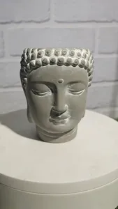 Moderne Boeddha Hoofd Kaarshouder Luxe Betonnen Boeddha Kaarsvat Lege Cement Kaarsenpotten