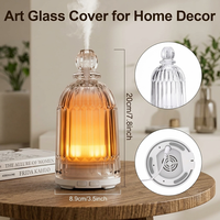 Diffuseur d'huiles essentielles en verre pour aromathérapie, petit humidificateur à brume froide avec 7 lumières LED colorées, vente en gros