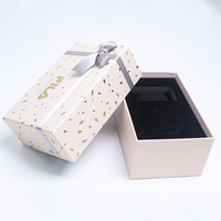 Boîte à couvercle personnalisée avec ruban pour montres intelligentes Boîte cadeau en papier d'emballage pour montre de luxe avec logo satamping à chaud