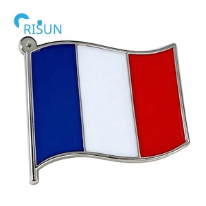 Personnalisé Paris Français France Fête Nationale Drapeau Carte Emblème Chapeau Cap Émail Épinglette Badge Broche Personnalisé France Épingle En Émail - Product Image 2
