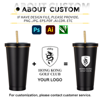 Vaso Térmico Personalizado de Acero Inoxidable con Logotipo, Recubierto con Aislamiento al Vacío, Taza de Regalo Promocional, Tazas para Café, Taza de Viaje con Pajita