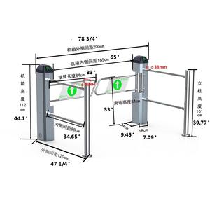 2 полюса вход для супермаркета 304 Безопасные ворота из нержавеющей стали ручной механический барьер для супермаркета поворотные ворота - Product Image 4