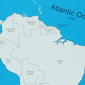 GE035 मोंटेसरी बच्चों लकड़ी के शैक्षिक बच्चों खिलौना दक्षिण अमेरिका नियंत्रण मानचित्र - Product Image 5