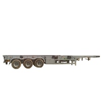 Semi Trailer Chassis Skeletal Multi Axle 20/40ft 50/70 Ton Dilengkapi FUWA BPW untuk Pengangkutan Barang Antar Pelabuhan