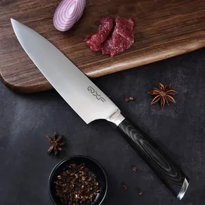 QXF Ultra Sharp 8" Chef's Knife 7Cr17MoV Stainless Steel Professional Chef Knives With Micarta Handle