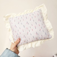 Oreiller de couchage spécial dentelle pur coton pour petits chiens et chatons mignon dessin animé chaton nid lit pour animaux de compagnie solide en peluche