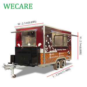 Mobile di strada airstream fast food camion concessione bbq rimorchio cibo chiosco van rimorchio - Product Image 2