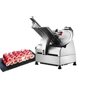 High Speed Automatic Electric Lamb Beef Slice Cold Cut Meat Slicer / Frozen Meat Cutting Machine