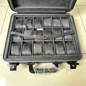 Boîte de rangement de luxe pour 18 montres avec poignée, étui de présentation de montres personnalisé, vente en gros d'usine, boîtes et étuis à montres de haute qualité - Product Image 3