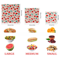 Ensemble de wraps en coton biologique personnalisés avec cire d'abeille naturelle |   Couvre-bol réutilisable et lavable |   Conservation des aliments, fruits et légumes frais