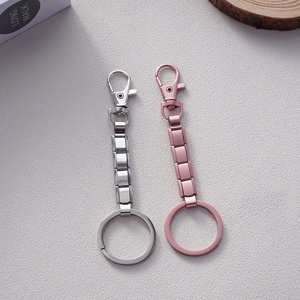 New Trendy Italian Bracelet Charms <b>Key</b> <b>Ring</b> Waterproof Stainless Steel Diy <b>Silver</b> Rose Gold Italian Charm <b>Key</b> Chain - Product Image 5