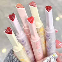 Rouge à Lèvres Hydratant et Longue Durée Très Pigmenté Effet Miroir Cœur Rose Fleurs Gege Bear, Marque Privée