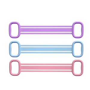 Bande de résistance Binluo en forme de huit, rose, avec logo, sangle élastique pour étirements du dos et amincissement, équipement de yoga - Product Image 2