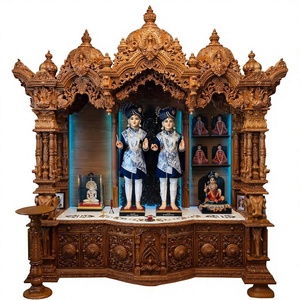 Mandir de Pooja de Gran Tamaño Estilo Shree Jagannath Puri, Mandir de Pooja Hindú de Madera de Teca Más Vendido, Mandir de Pooja de Madera Tallado a Mano - Product Image 5