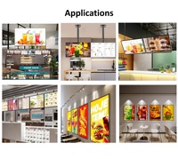 Écran publicitaire LCD ultra-fin haute définition de 85 pouces, système de contrôle à distance à écran partagé personnalisé, affichage mural, texte OEM