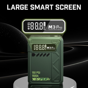 Yesper Toàn Năng M3 Pro Giá Rẻ Giá Máy Nén Khí Nhảy Khởi Động 10000MAh Máy Bơm Không Khí 150PSI Xách Tay Lốp Inflator Cho Xe - Product Image 3