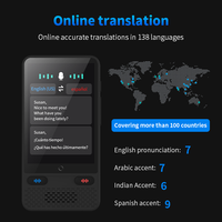 Mini traducteur IA portable 148 langues en ligne/hors ligne, enregistrement vocal et texte, ChatGPT intelligent pour voyages d'affaires