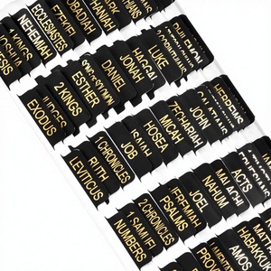 Autocollants adhésifs imperméables pour <span class=keywords><strong>Bible</strong></span> Anciens et Nouveaux Testaments avec lettres en feuille d'or noir pour hommes et femmes - Product Image 3