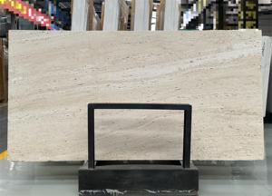 Dalles de marbre italien Super Blanc Travertin UnionStone, pierre naturelle pour la construction, finition polie antique, pour intérieur moderne, revêtement de sol - Product Image 6