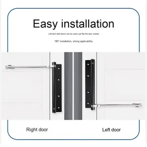 Ferme-porte moderne en acier inoxydable fermeture automatique tampon à ressort domestique séquenceur silencieux lumière conception simple pour les hôtels - Product Image 2