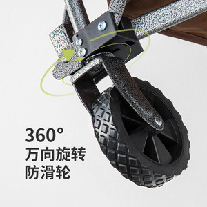 Beishanlang Camping <b>Cart</b> 4-Wheel <b>Foldable</b> Metal Outdoor Picnic Transport Vehicle - Product Image 5