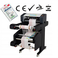 Cortadora de Vinilo Automática con Eliminación de Residuos y Alimentación Continua, Plotter de Vinilo Kiss Cut con Sensor Óptico, Cortadora de Etiquetas de Rollo a Rollo con Corte de Contorno