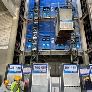 Lift konstruksi elektrik dengan rangka ganda pengangkat penumpang komponen inti katrol termasuk mesin dan roda gigi - Product Image 4