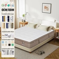 Matelas double AIDI de haute qualité, moderne, personnalisable, en mousse à mémoire de forme avec gel de massage, ressorts ensachés, roulé et compressé, pour chambre d'hôpital
