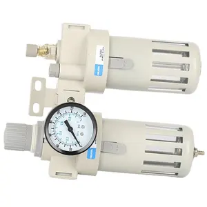 Best Selling FRL Pneumatic Air Combination Filter Two Unit Pressure Drain Air Filter Regulator And Lubricator Gauge