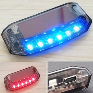 Pengisi daya USB lampu tenaga surya 6 LED <span class=keywords><strong>Alarm</strong></span> mobil Flash keamanan pencegah pencuri merah/biru anti-maling Pemberitahuan menunjukkan satu cara - Product Image 5