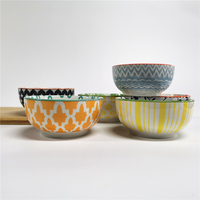 Ensemble de bols et assiettes en céramique, vaisselle en porcelaine, ensemble de vaisselle pour la famille, 4 pièces