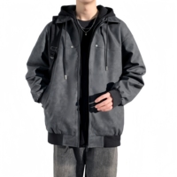 Veste pour homme, Manteau à chaîne pour homme, à capuche, Veste tendance pour homme automne-hiver, Vêtements pour homme, Veste personnalisée pour l'hiver