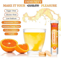 Comprimé effervescent personnalisé de vitamine C 1000mg, boisson gazeuse, marque privée, pour compléments alimentaires