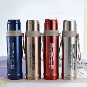 Sports Stainless Steel Vacuum Insulation <b>Cup</b> With Rope Travel Thermos Flask 500ml - Product Image 1