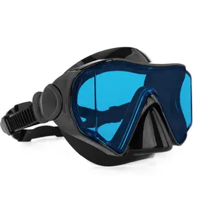 WAVE diving mask set factory tempered glass lens diving mask and snorkel set silicone diving snorkel mask set