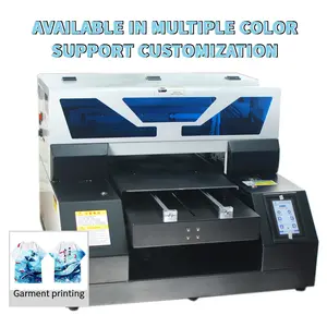 A3 Printer Uv Ukuran A4 untuk Kayu Kaca PVC Kulit Inkjet Format Besar Flatbed Printer Uv Kartu Pvc Printer Uv