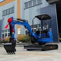 Mini-excavatrice compacte EPA Euro 5 de 2 tonnes avec moteur Kubota, cabine fermée et pince à griffes pour jardin, à vendre