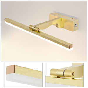 <b>LED</b> Aluminum Mirror Wall Light Touch Control Adjustable Angle Rotatable Warm White Dimmable Indoor Bathroom <b>Vanity</b> Lamp - Product Image 4